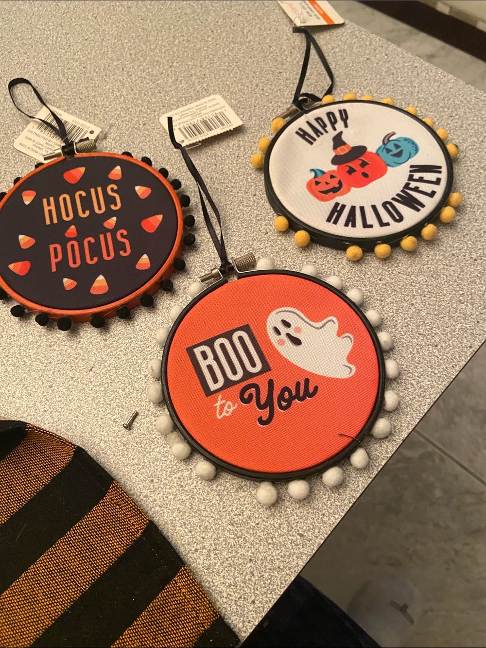 Kids Halloween 'Boo to You' Orange Hanging Ornament